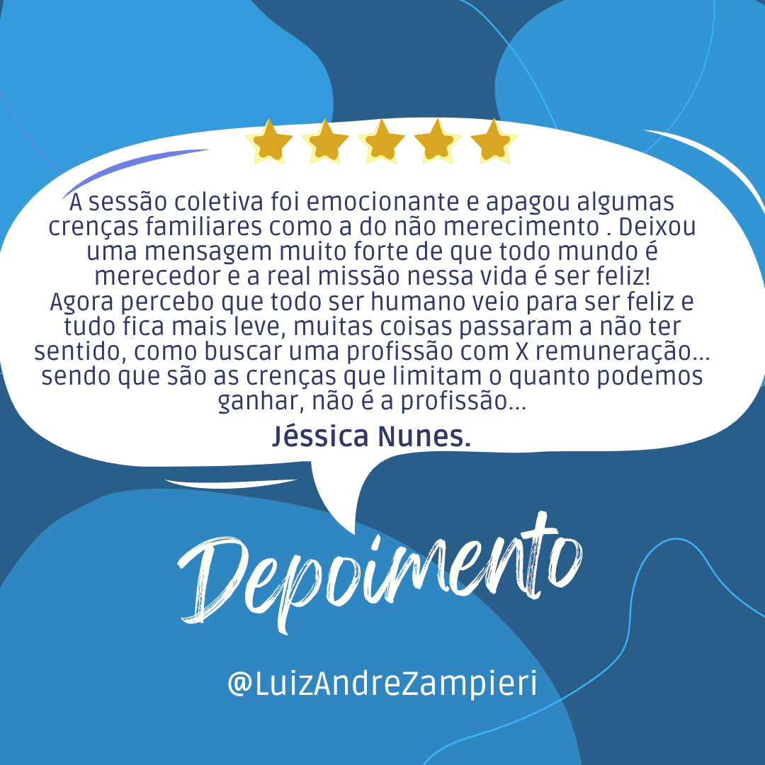 Post depoimento orgânico monocromático azul instagram